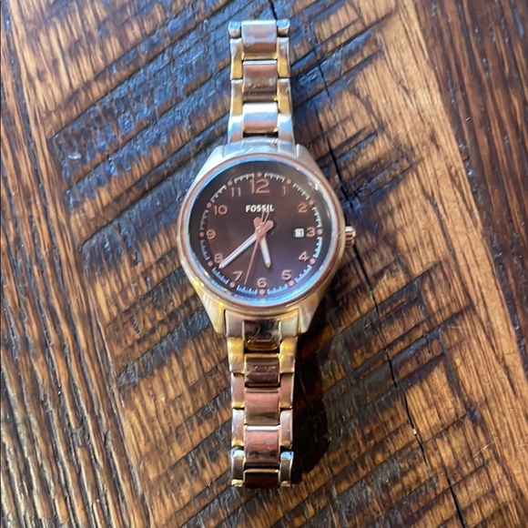 Fossil Silver and Brown Women's Watch - Picture 1 of 4